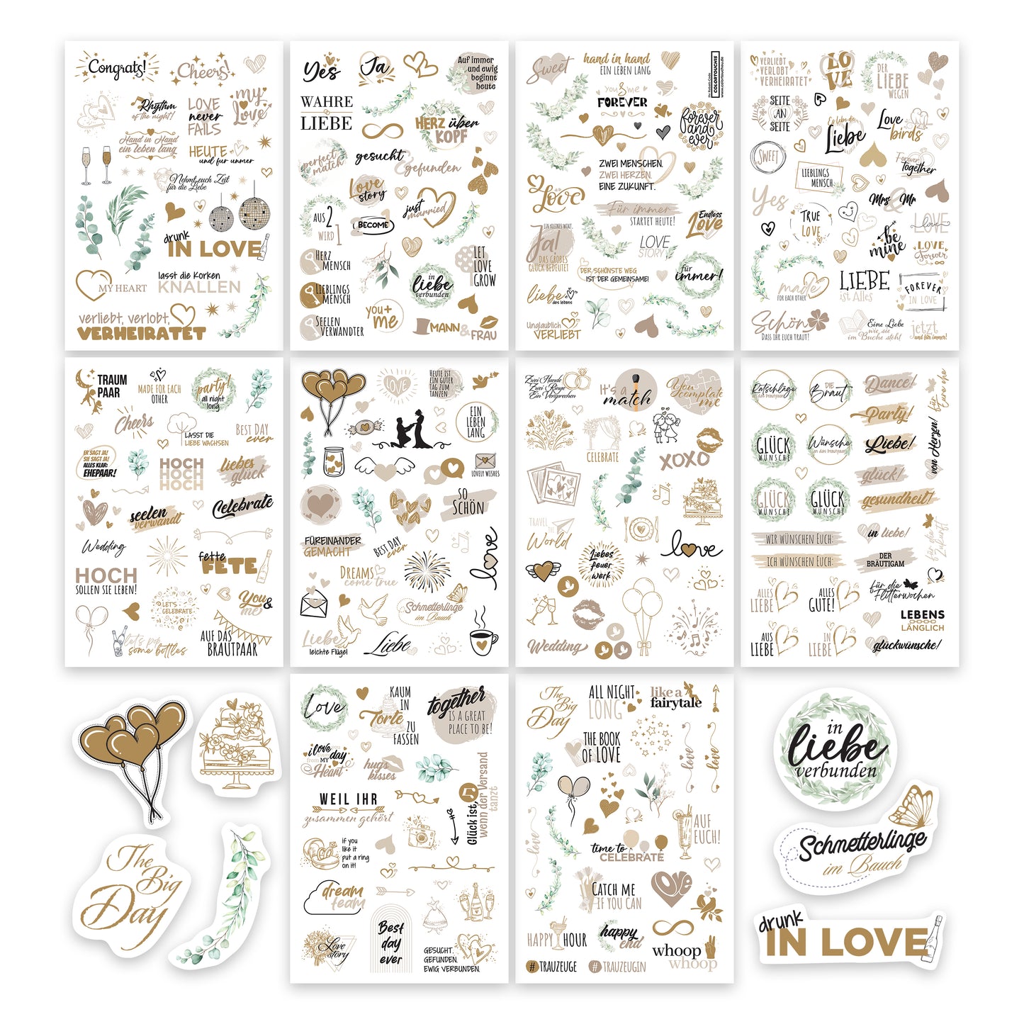 Hochzeit Gästebuch Blanko Kraft Set