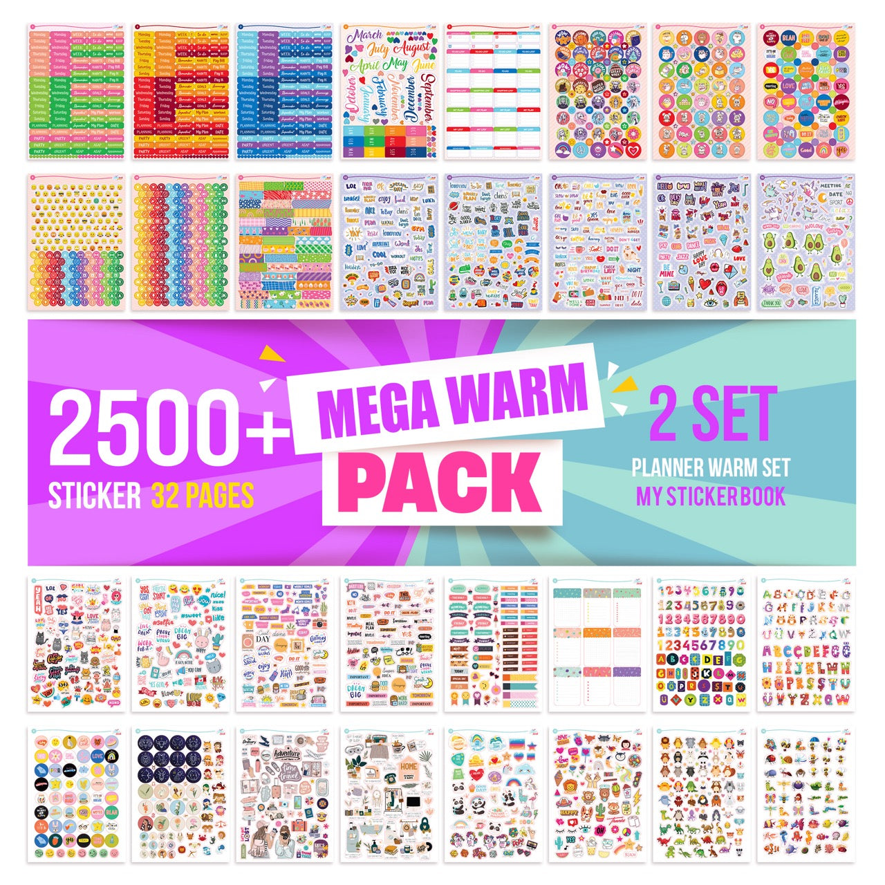 Mega Warm Pack (2500+ St. Aufkleber)