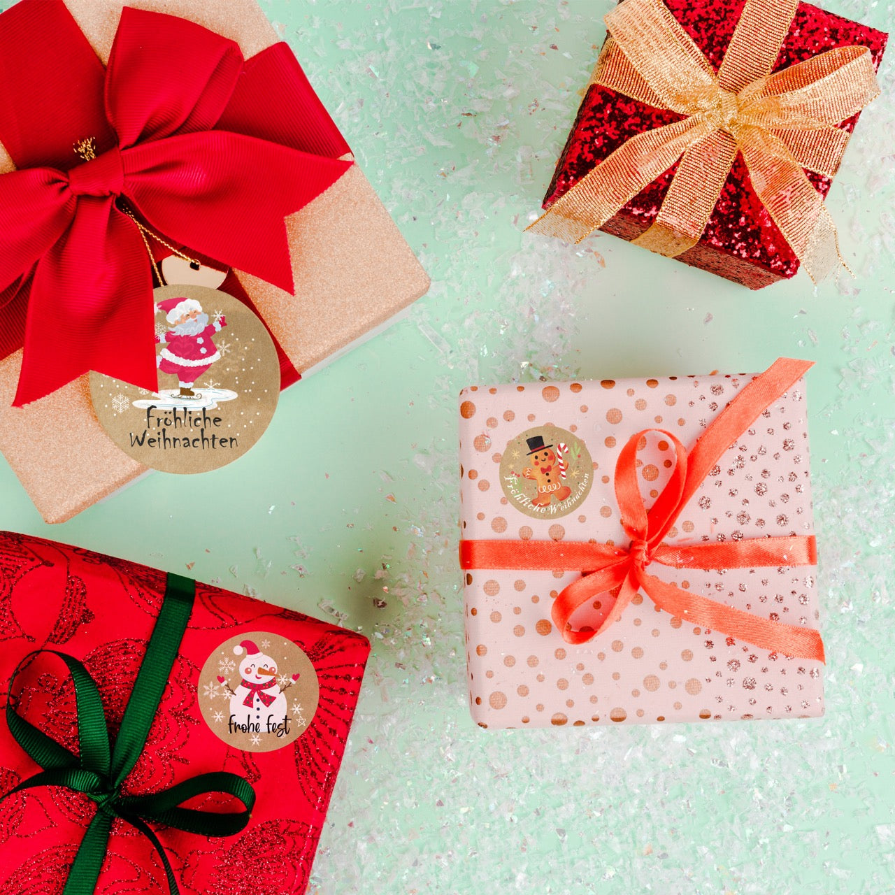 Aufkleber Weihnachten Feiern - 35 mm (500 St)