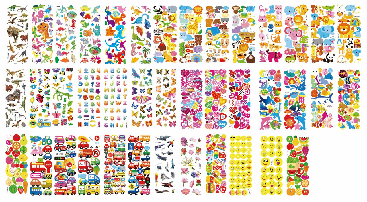 Mega 3D Pack (56 Blatt Aufkleber)