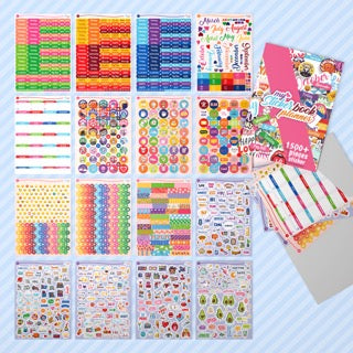 colortouch Terminkalender 2025 2026 mit 1500+ St Sticker für Terminplaner, Aufkleber Set für A5 Monatsplaner, Planer Ringbuch mit Stickeralbum, 14 Monate Wochenplaner auf Deutsch (Juli 25-Aug 26)