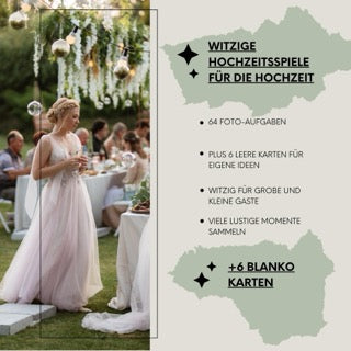 colortouch Hochzeit Fotobuch mit 70 Fotoaufgaben, Hochzeitsspiel Fotoalbum mit Platzhaltern, Fotospiel für Gäste, Hardcover Spiralbindung Gästebuch, Fotobox Hochzeitsgeschenk für Braut & Bräutigam