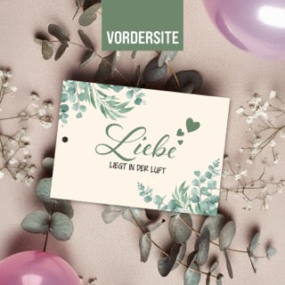 colortouch Ballonkarten Hochzeit, 50 Stück gelochte Ballonflugkarten als spaßiges Hochzeitsspiel, Postkarten für Luftballons, Extra Leicht Wunschkarten für lange Flugdauer, Gäste Wünsche, Boho Stil