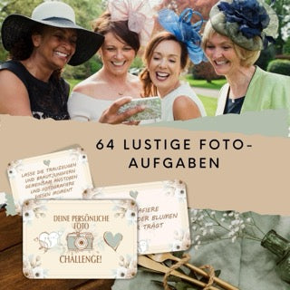 colortouch Hochzeit Fotobuch mit 70 Fotoaufgaben, Hochzeitsspiel Fotoalbum mit Platzhaltern, Fotospiel für Gäste, Hardcover Spiralbindung Gästebuch, Fotobox Hochzeitsgeschenk für Braut & Bräutigam