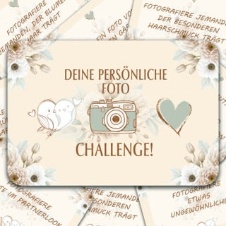 colortouch Hochzeit Fotobuch mit 70 Fotoaufgaben, Hochzeitsspiel Fotoalbum mit Platzhaltern, Fotospiel für Gäste, Hardcover Spiralbindung Gästebuch, Fotobox Hochzeitsgeschenk für Braut & Bräutigam