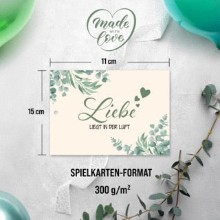 colortouch Ballonkarten Hochzeit, 50 Stück gelochte Ballonflugkarten als spaßiges Hochzeitsspiel, Postkarten für Luftballons, Extra Leicht Wunschkarten für lange Flugdauer, Gäste Wünsche, Boho Stil