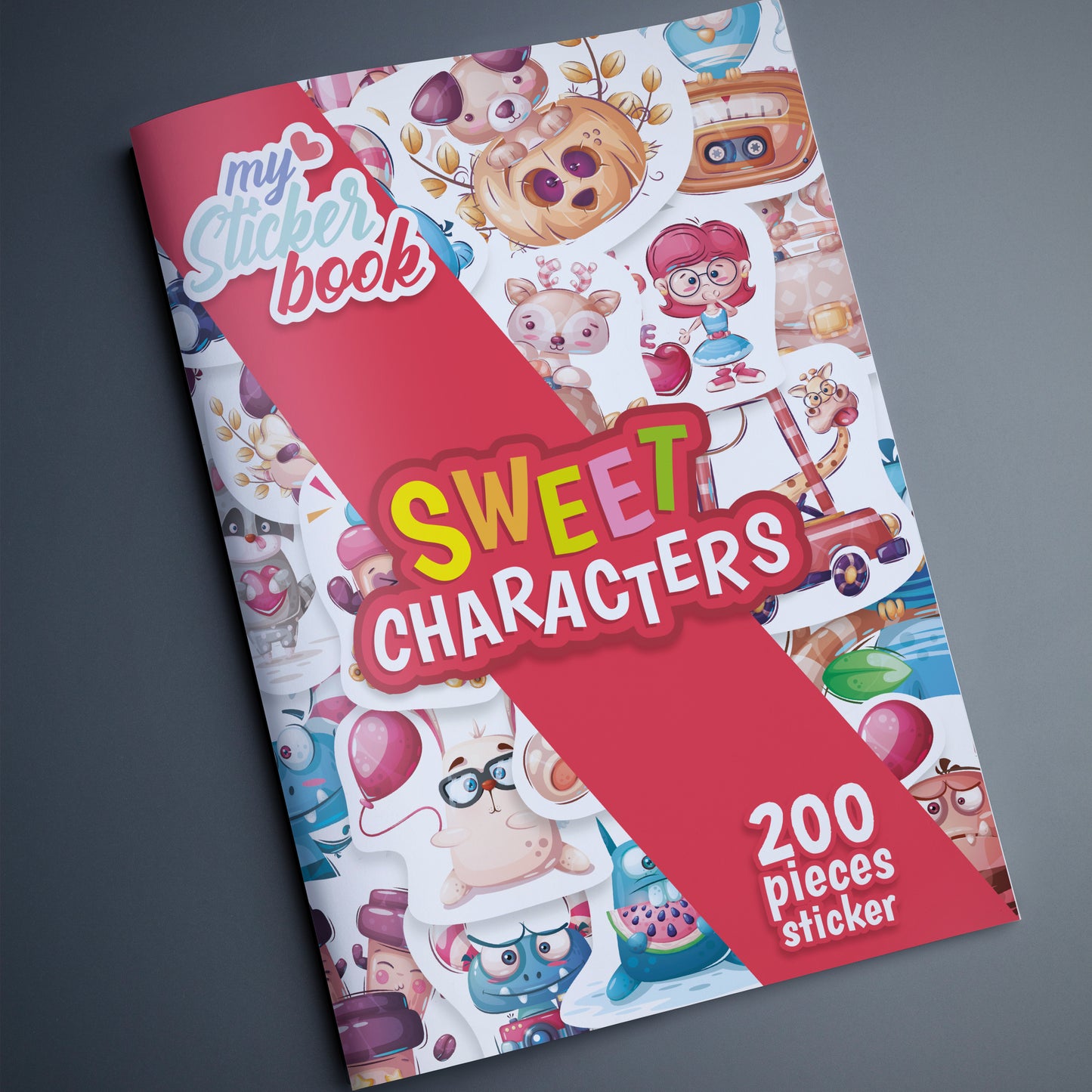 colortouch sticker set, 200 pieces of stickers for children, girls and teenagers, many different designs stickers for sticker album, sticker book for laptop, planner, folders