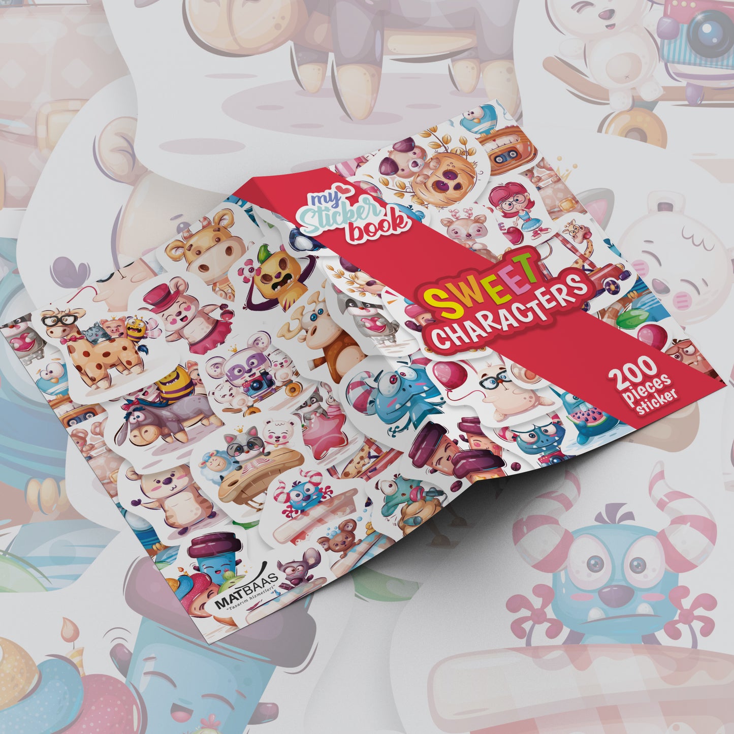 colortouch sticker set, 200 pieces of stickers for children, girls and teenagers, many different designs stickers for sticker album, sticker book for laptop, planner, folders