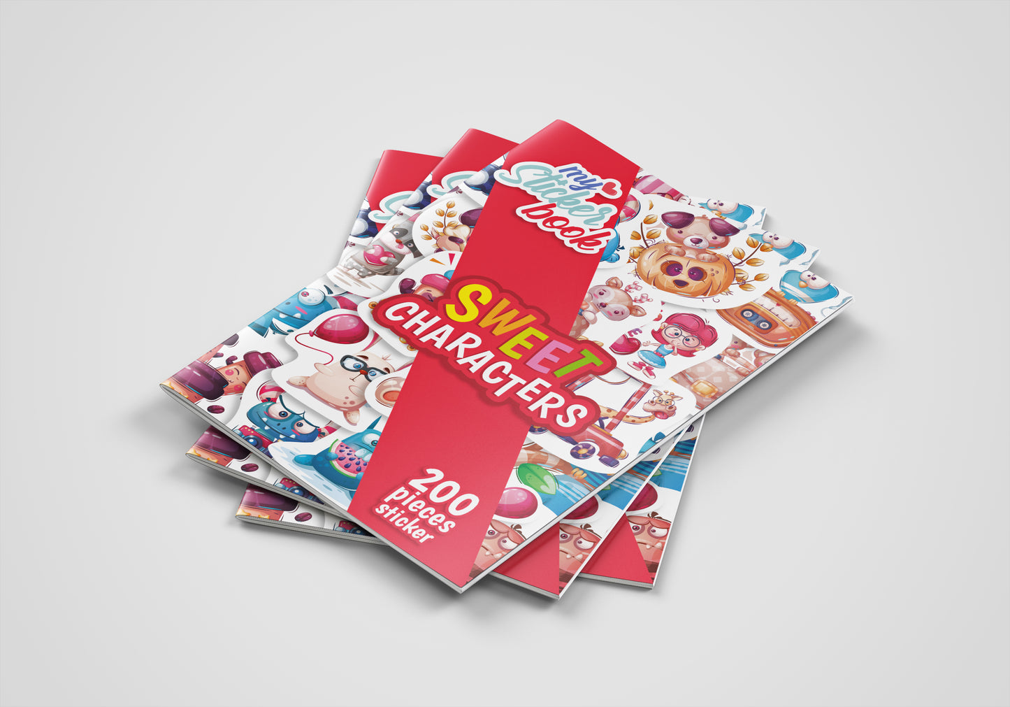 colortouch sticker set, 200 pieces of stickers for children, girls and teenagers, many different designs stickers for sticker album, sticker book for laptop, planner, folders