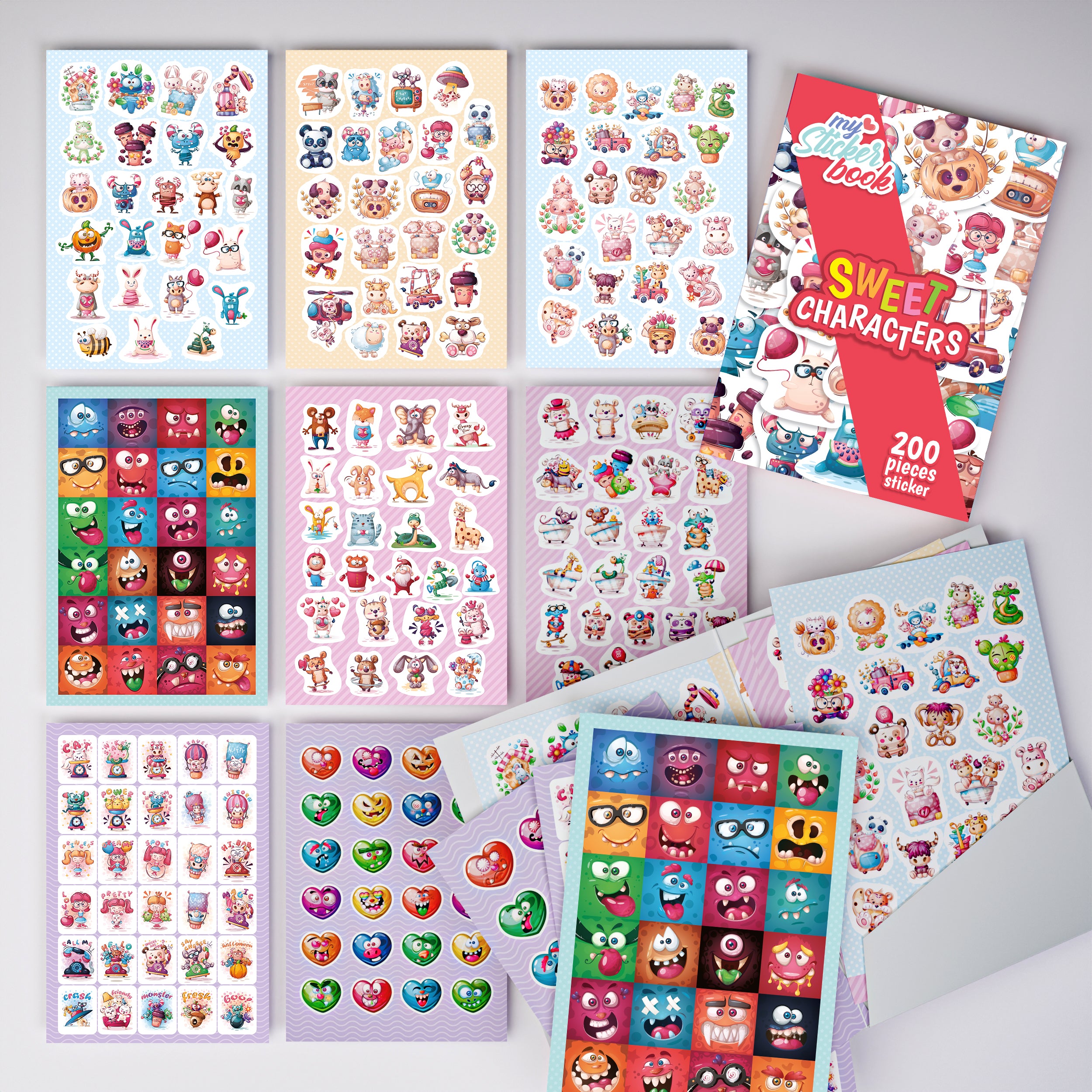 colortouch Sticker Set, 200 Stück Aufkleber Stickers für Kinder ...