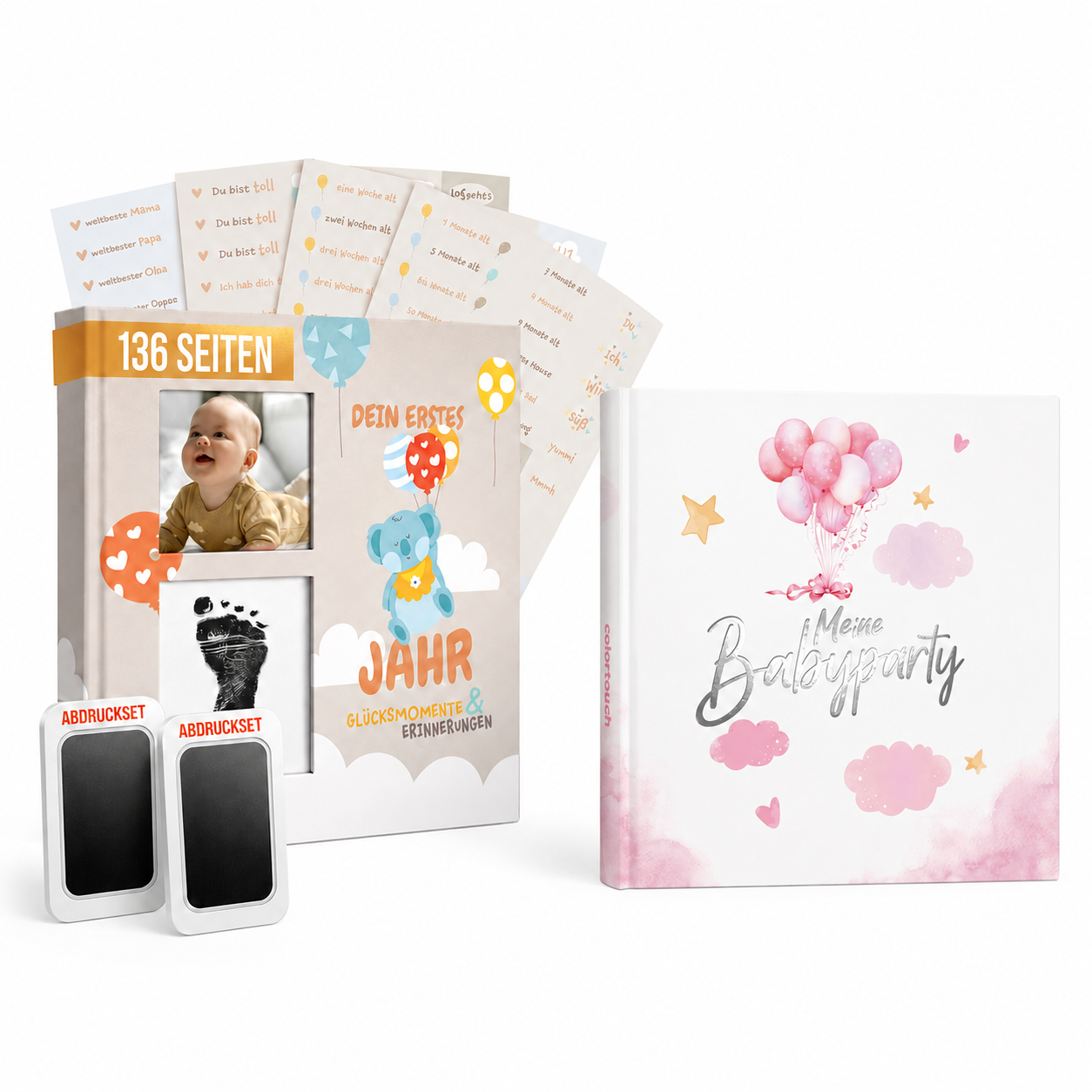 colortouch Babyalbum Dein erstes Lebensjahr mit Abdruckset