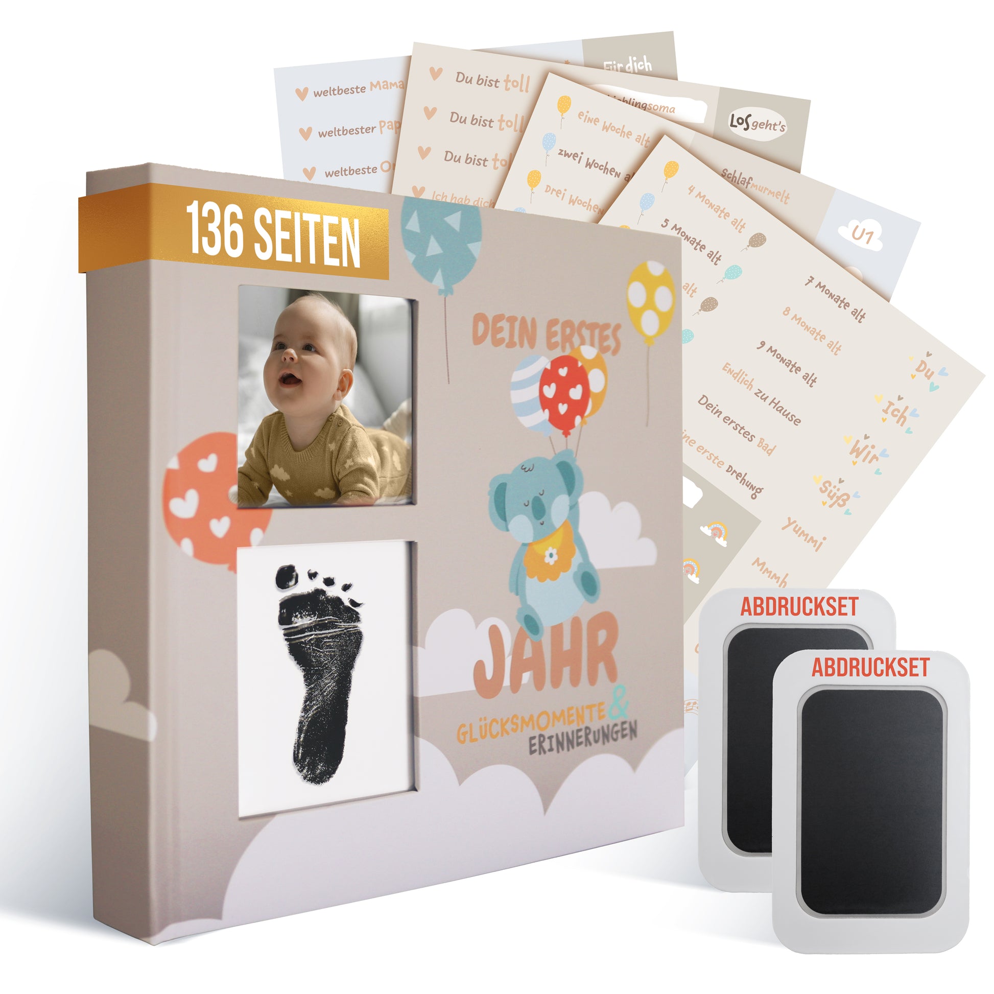 colortouch Babyalbum Dein erstes Lebensjahr mit Gästebuch