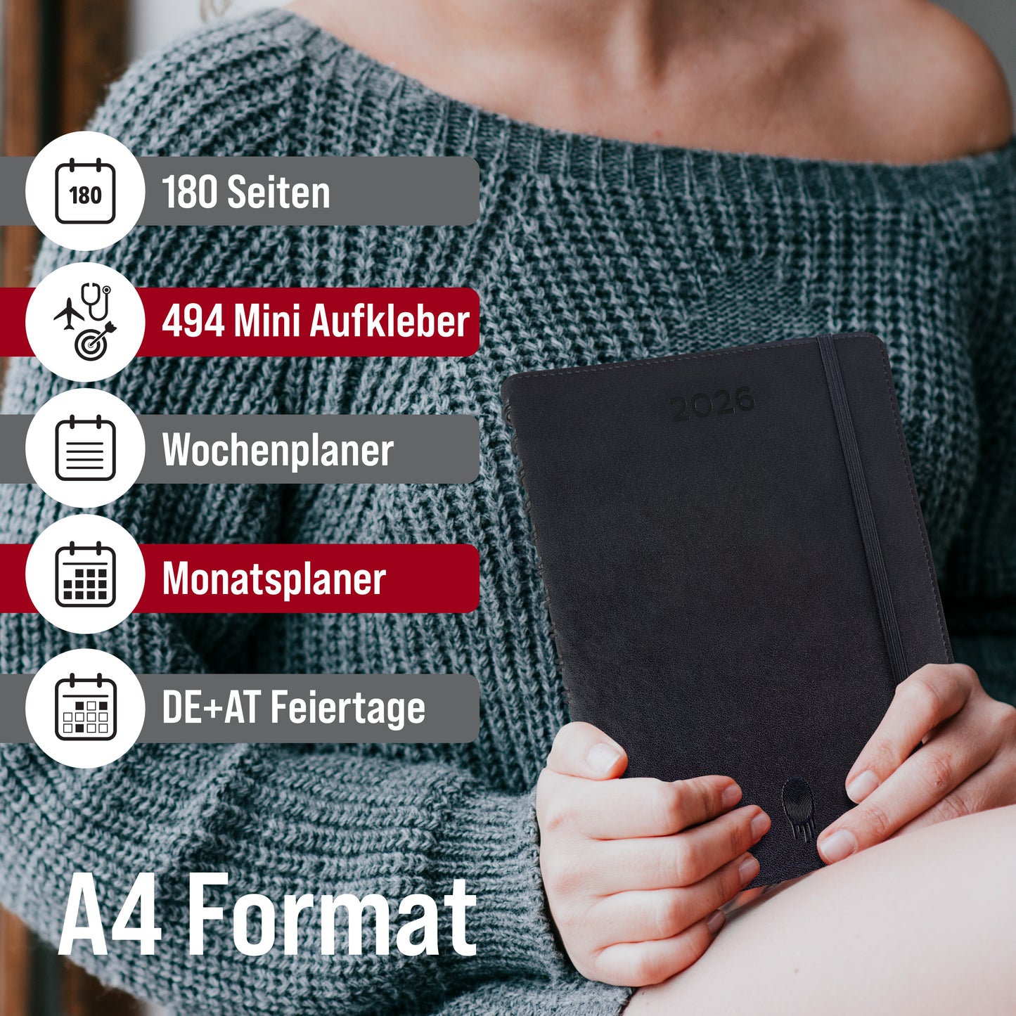 A4 Terminplaner 2026 mit Aukfleber