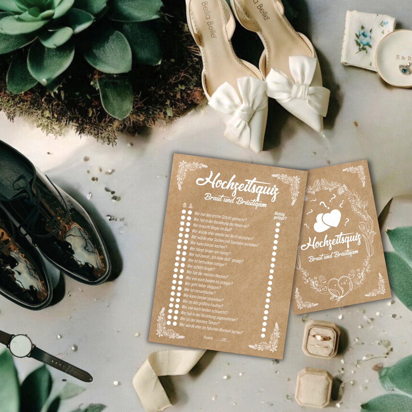 colortouch 50 card wedding quiz, kraft-optic wedding decoration, wedding game for guests to get to know each other, wedding gift for bride &amp; groom, 20 funny questions about the bride and groom for laughter-filled conversations