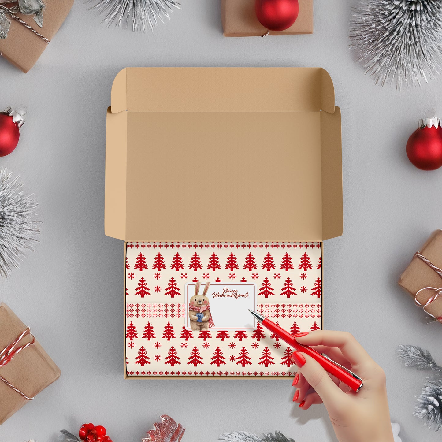 colortouch Aufkleber zum Beschriften Weihnachten, 250 St Beschriftbar Weihnachten Sticker, 37*55 mm Rechteckig Rolle Weihnachtsetiketten, Weihnachtsaufkleber für Weihnachtsdeko, Geschenktüten, Schnee