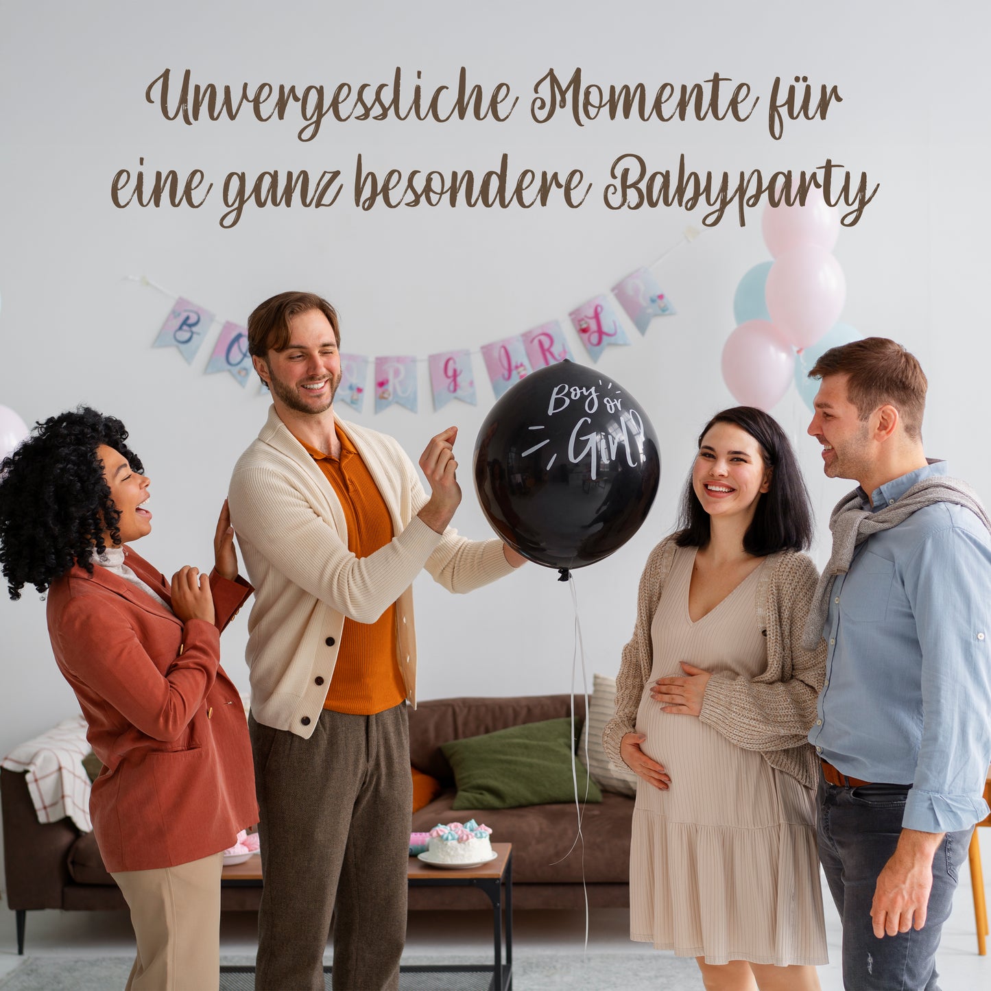 colortouch Babyshower Spiele 50 Karten, 6 witzige Ratespiel Set für Babyparty zum Ausfüllen (10 Stück), Partyspiele Babyshower für Mädchen und Junge, Babyparty Schwangerschaft Geschenk, DIN A5 Boho