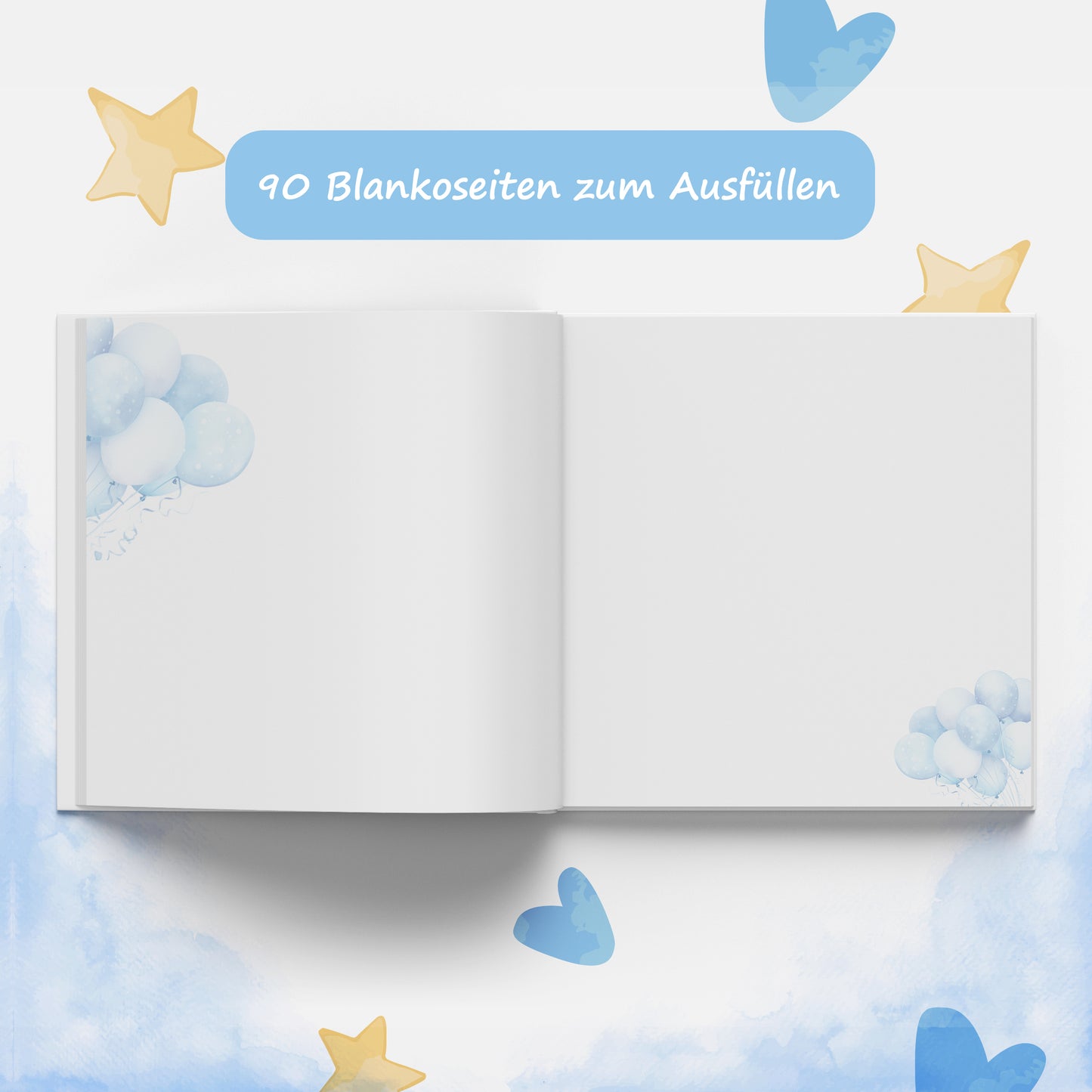 colortouch Gästebuch Babyparty mit Babyshower Spiele 50 Karten, 6 witzige Ratespiel Set für Babyparty zum Ausfüllen, Baby Shower Partyspiele Geschenk Junge & Mädchen, Fotoalbum zum selbstgestalten