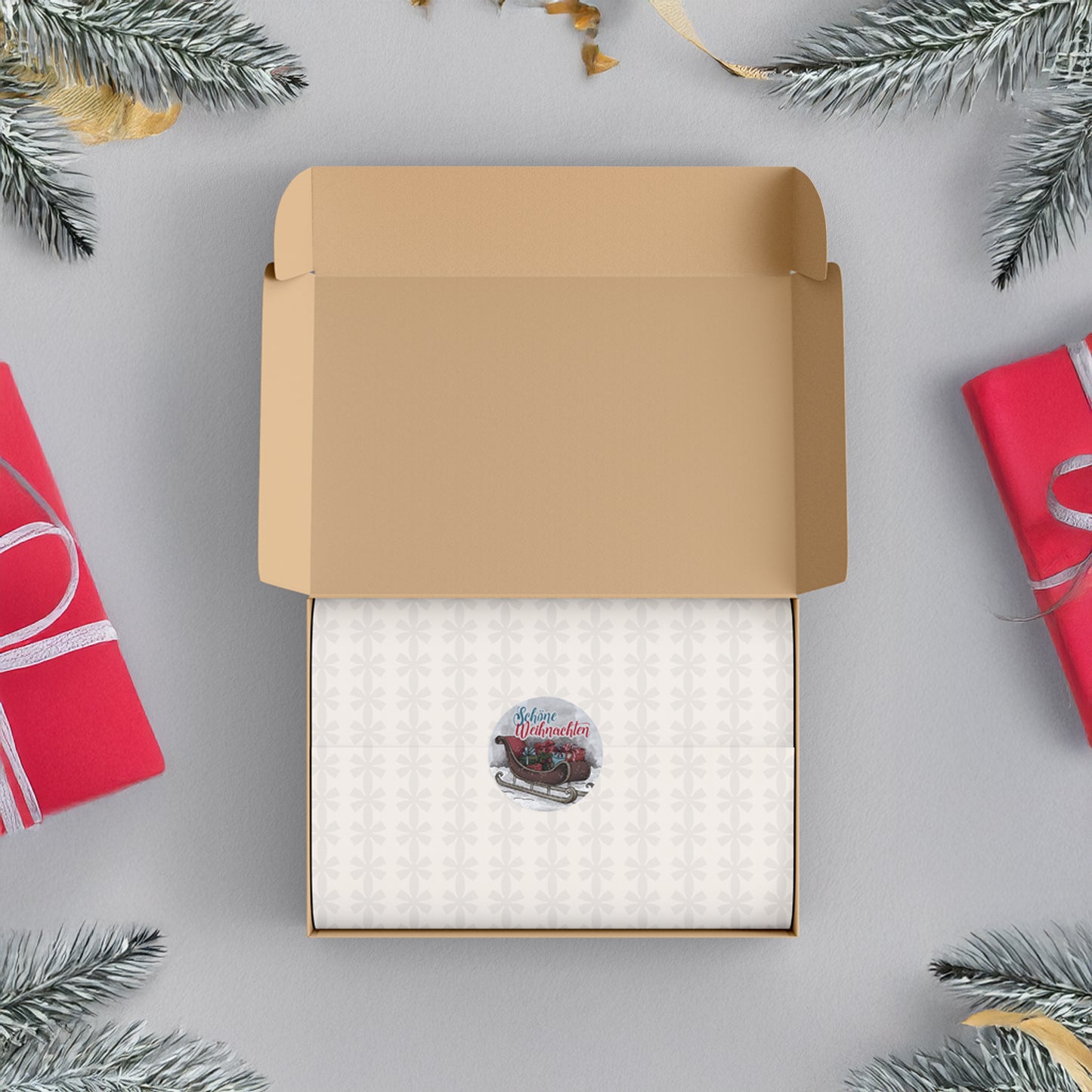 colortouch Aufkleber Weihnachten - 500 St Weihnachtsaufkleber, Frohe Weihnachten Sticker - 35mm Rund Rolle Vintage Selbstklebend Weihnachtsetiketten für Geschenke, Weihnachtsdeko, Verpackung