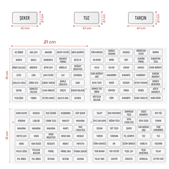 colortouch 140 pieces spice labels (German), black, waterproof